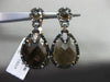 ESTATE LARGE 1.14CT DIAMOND & TOPAZ 14KT ROSE GOLD MULTI SHAPE CLIP ON EARRINGS
