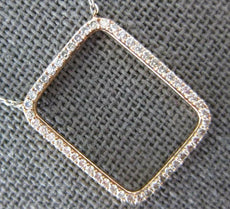 .35CT DIAMOND 14KT WHITE & ROSE GOLD CLASSIC OPEN SQUARE BY THE YARD NECKLACE