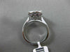 ESTATE LARGE 1.0CT DIAMOND & AAA RUBY 14K WHITE GOLD 3D FILIGREE ENGAGEMENT RING