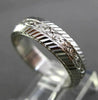 ANTIQUE 14KT WHITE GOLD 3D FLORAL FILIGREE WEDDING ANNIVERSARY RING 5mm #18934