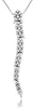 .40CT DIAMOND 14KT WHITE GOLD 3D ROUND FLEXIBLE LUCKY FISH LARIAT FUN NECKLACE