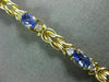ESTATE 6.93CT DIAMOND & AAA TANZANITE 14KT YELLOW GOLD 3D CLASSIC BRACELET #2847