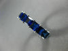LARGE 6.24CT AAA PRINCESS SAPPHIRE 18KT WHITE GOLD 3D ETERNITY ANNIVERSARY RING