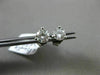ESTATE .56CT DIAMOND 14KT WHITE GOLD CLASSIC 3D 3 PRONG SOLITAIRE STUD EARRINGS