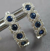 .90CT DIAMOND & AAA SAPPHIRE 14KT WHITE GOLD 3D ROUND INFINITY HANGING EARRINGS