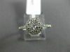 ESTATE WIDE .52CT DIAMOND 18KT WHITE GOLD 3D ETOILE CLUSTER HALO PROMISE RING