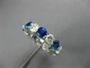ESTATE WIDE 3.85CT DIAMOND & AAA SAPPHIRE 14KT WHITE GOLD ANNIVERSARY RING 26068