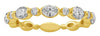 .88CT DIAMOND 14K YELLOW GOLD ROUND & OVAL 3/4 ETERNITY WEDDING ANNIVERSARY RING