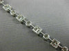 ESTATE LONG 3.1CT ROUND & BAGUETTE DIAMOND 18K WHITE GOLD SQUARE TENNIS BRACELET