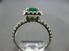 1.08CT DIAMOND & AAA EMERALD 14KT WHITE GOLD CLASSIC SQUARE HALO ENGAGEMENT RING