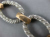 LARGE & LONG 1.50CT DIAMOND 14K WHITE & ROSE GOLD OVAL LINK ITALIAN FUN BRACELET