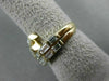 ANTIQUE WIDE 1.20CT BAGUETTE DIAMOND 14KT YELLOW GOLD 3D MULTI ROW RING #21266