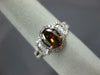 ESTATE 1.5CT WHITE & CHOCOLATE FANCY DIAMOND 14K WHITE GOLD OVAL ENGAGEMENT RING