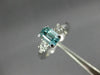 1.72CT DIAMOND & AAA AQUAMARINE 14K WHITE GOLD 3D 3 STONE ENGAGEMENT RING #26564