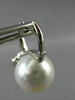 ESTATE LARGE .44CT DIAMOND & AAA SOUTH SEA PEARL DIAMOND 18K WHITE GOLD EARRINGS