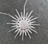 ESTATE LARGE .27CT DIAMOND 14KT WHITE GOLD SUNBURST FLOWER FUN CLASSIC NECKLACE