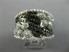 ESTATE LARGE 2.24CT WHITE & BLACK DIAMOND 14KT WHITE GOLD MULTI ROW FLOWER RING