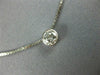ESTATE .73CT DIAMOND 14KT WHITE GOLD ROUND CLASSIC SOLITAIRE BEZEL PENDANT #1593