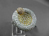 ANTIQUE MASSIVE 2.60CT DIAMOND 18KT TRI COLOR GOLD 3D CIRCULAR FILIGREE RING