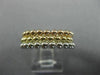 ESTATE WIDE 14KT WHITE YELLOW & ROSE GOLD 3D BEADED ETERNITY STACKABLE FUN RING
