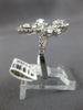LARGE 1.22CT DIAMOND 18K WHITE GOLD ROUND MARQUISE & PEAR SHAPE FLOWER LOVE RING