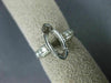 LARGE .24CT DIAMOND 14KT WHITE GOLD 3D MARQUISE SEMI MOUNT ENGAGEMENT RING #4908