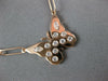 LARGE .41CT DIAMOND 14KT ROSE GOLD 3D ROUND & MARQUISE ETOILE BUTTERFLY NECKLACE