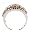 1.90CT WHITE & PINK DIAMOND 18KT WHITE & ROSE GOLD 3D WEDDING ANNIVERSARY RING