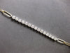ESTATE .66CT DIAMOND 14KT 2 TONE GOLD 3D 15 STONE CLASSIC FLEXIBLE LOVE BRACELET