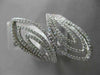 ESTATE LARGE 1.26CT DIAMOND 14KT WHITE GOLD 3D MULTI DOUBLE LEAF OPEN FUN RING
