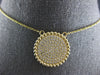 LARGE .84CT DIAMOND 14KT YELLOW GOLD CLASSIC PAVE CIRCULAR BEADED LOVE NECKLACE