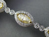 ESTATE LONG 6.23CT WHITE & FANCY YELLOW DIAMOND 18KT WHITE GOLD TENNIS BRACELET