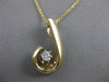 ESTATE DIAMOND SOLITAIRE 14K W YELLOW GOLD OPEN JOURNEY SWIRL PENDANT GVS #14974