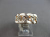 WIDE .54CT DIAMOND & WHITE ENAMEL 14KT ROSE GOLD 3D MULTI LINK ETERNITY FUN RING