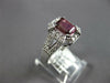 WIDE 1.93CT DIAMOND & AAA TOURMALINE 14KT WHITE GOLD EMERALD CUT ENGAGEMENT RING