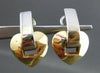 ESTATE 14KT WHITE & YELLOW GOLD HEART HANGING CLIP ON EARRINGS BEAUTIFUL! #22561
