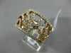 ESTATE LARGE & WIDE .97CT ROUND DIAMOND 18KT ROSE GOLD 3D OPEN FILIGREE FUN RING