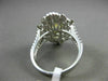 ESTATE 1.91CT WHITE & FANCY YELLOW DIAMOND 14K 2TONE GOLD FLOWER ENGAGEMENT RING