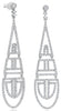 LARGE 1.74CT DIAMOND 18KT WHITE GOLD MULTI SHAPE TEAR DROP FUN HANGING EARRINGS
