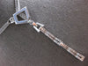 ESTATE LARGE .75CT DIAMOND 14KT WHITE GOLD DOUBLE BAR LOVE KNOT LARIAT NECKLACE