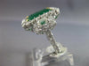 EXTRA LARGE 9.51CT DIAMOND & AAA EMERALD 18KT 2 TONE GOLD FILIGREE COCKTAIL RING