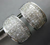 LARGE 5.81CT DIAMOND 14KT WHITE GOLD PRINCESS MULTI ROW CLIP ON HANGING EARRINGS