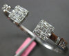 WIDE 1.47CT DIAMOND 18K WHITE GOLD 3D ROUND & BAGUETTE INVISIBLE BANGLE BRACELET