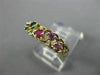 ESTATE .26CT AAA MULTI GEM 14K YELLOW GOLD ETOILE CRISS CROSS FLOWER RING #25883