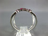 ESTATE LARGE 1.03CT DIAMOND & AAA RUBY 18KT WHITE GOLD 3D CLUSTER FUN RING