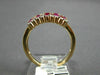 ESTATE 1.30CT DIAMOND & AAA OVAL RUBY 14KT YELLOW GOLD WEDDING ANNIVERSARY RING