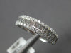 ESTATE .82CT DIAMOND 14KT WHITE GOLD ROUND & BAGUETTE WEDDING ANNIVERSARY RING