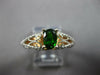 1.5CT DIAMOND & AAA TSAVORITE 18K WHITE & ROSE GOLD OVAL & ROUND ENGAGEMENT RING