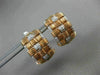 ESTATE .37CT DIAMOND 14KT WHITE & ROSE GOLD 3D ELONGATED MULTI ROW WOVEN EARRING