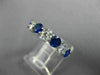 ESTATE WIDE 3.85CT DIAMOND & AAA SAPPHIRE 14KT WHITE GOLD ANNIVERSARY RING 26068